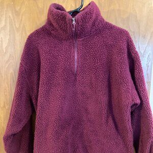 💕Magenta fleece 1/4 zip🩷